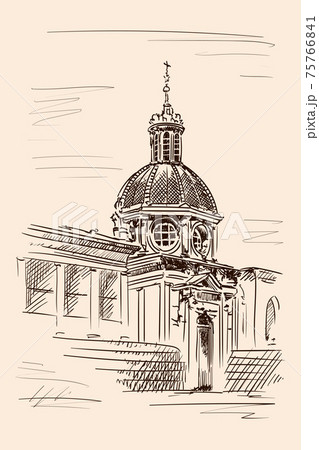 City landscape drawing. 75766841