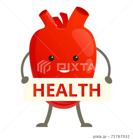 Healthy heart icon, cartoon style 75767032