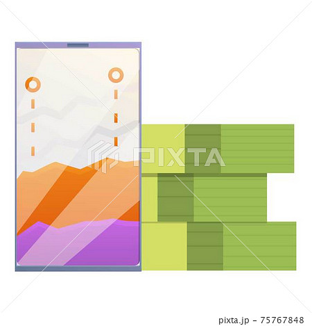 Monetization icon, cartoon style Monetization icon, cartoon style 75767848