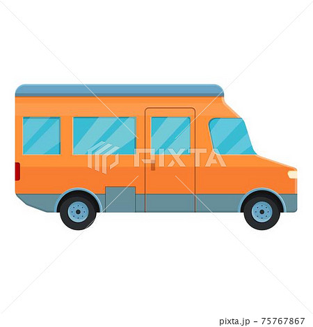Voyage motorhome icon, cartoon style 75767867