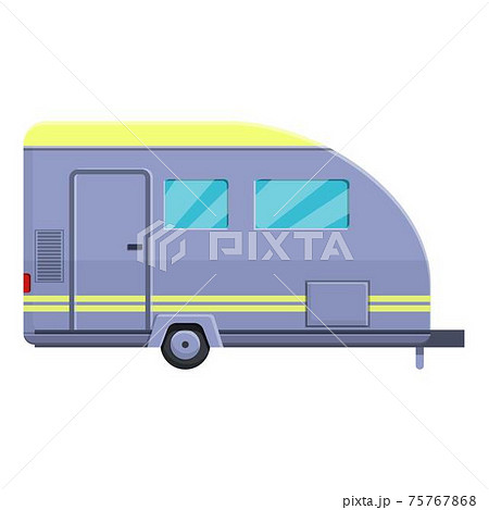 Vacation camp trailer icon, cartoon style 75767868