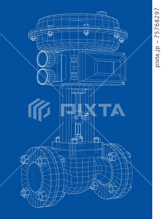 Valve with automatic electro-actuated. Vector 75768297