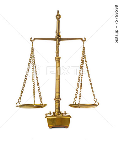 Golden weight balance scale 75769599