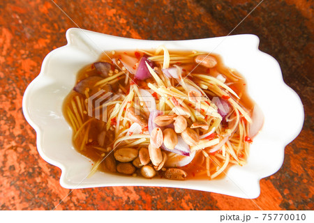 Peanut salad with mango, spicy salad for sauce food Peanut salad with mango, spicy salad for sauce food 75770010