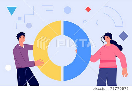 Business collaboration metaphor. Cooperative abstract concept, geometric shapes collect. Business team partners work utter vector illustration Business collaboration metaphor. Cooperative abstract concept, geometric shapes collect. Business team partners work utter vector illustration 75770672