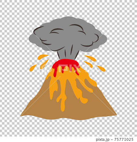 災害 火山噴火 イメージのイラスト素材