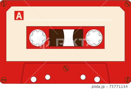 カセットテープ_赤 75771134