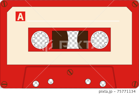 カセットテープ_赤 75771134