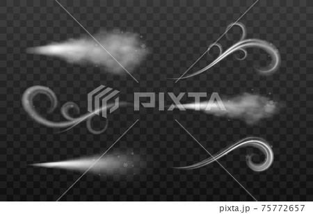 Winter wind blow, swirls of air with snow and whiffs of cold with snowflakes. 75772657