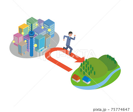 Uターン就職する男性 75774647