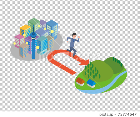 Uターン就職する男性 75774647