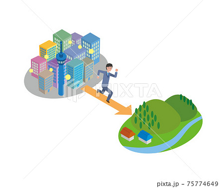 Iターン転職する男性 75774649