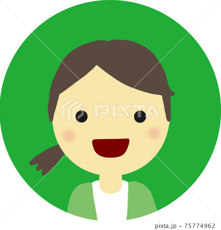 ゆるくてかわいい女性アイコン13のイラスト素材