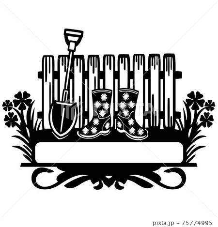 farm decor stencil isolated on a white 75774995