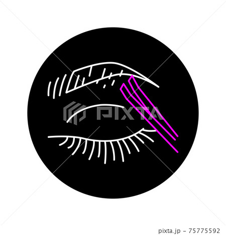 Dye eyelashes color line icon. Pictogram for web page, mobile app, promo. 75775592