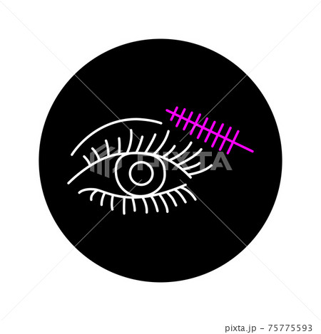 Dye eyelashes color line icon. Pictogram for web page, mobile app, promo. 75775593