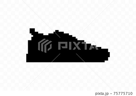 Beautiful black Pixelated sneakers. Vector illustration. 75775710