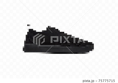 Beautiful black Pixelated sneakers. Vector illustration. 75775715