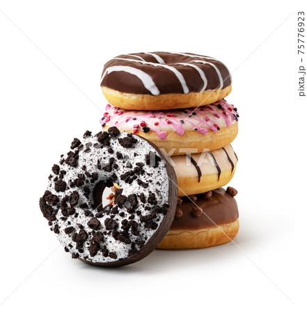 Donuts on white background 75776923