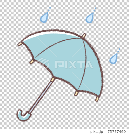 傘と雨粒 75777460