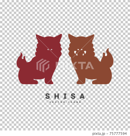 Shisa flat design icon illustration 75777594