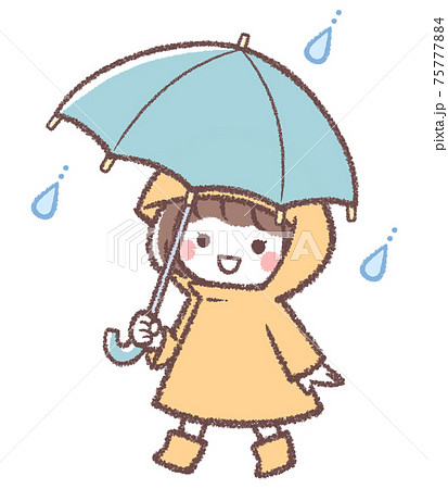 傘をさす女の子 75777884