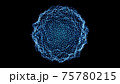 青のネットワークイメージ、球	 75780215