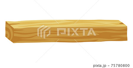 Illustration of wood plank. Adversting image for forestry and lumber industry. 75780800