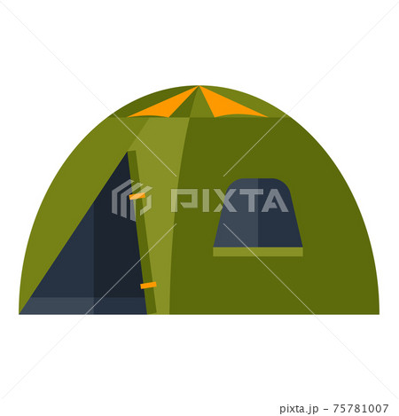 Illustration of tent. Image or icon for tourism and travel. Illustration of tent. Image or icon for tourism and travel. 75781007