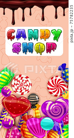 Candy Shop Sweet Different Bonbon のイラスト素材