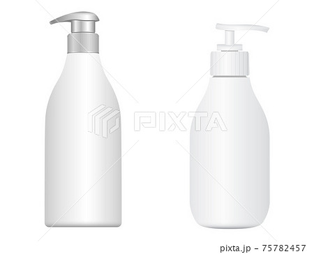 Pump bottle. Cosmetic shampoo dispenser, plastic 75782457