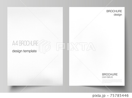 Vector layout of A4 cover mockups design templates for brochure, flyer layout, cover design, book design, brochure cover. Halftone effect decoration with dots. Dotted pattern for grunge decoration. Vector layout of A4 cover mockups design templates for brochure, flyer layout, cover design, book design, brochure cover. Halftone effect decoration with dots. Dotted pattern for grunge decoration. 75785446
