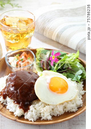 ロコモコプレート　ドリンクセット 75786236