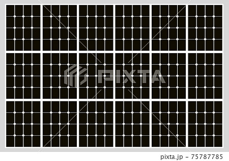 シンプルな太陽光パネルのイラスト素材