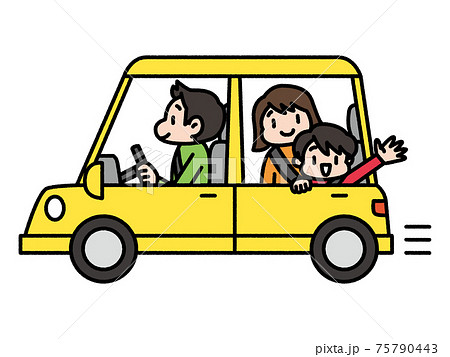 家族でドライブ／車 75790443