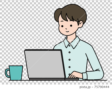 テレワーク／男性 75790444