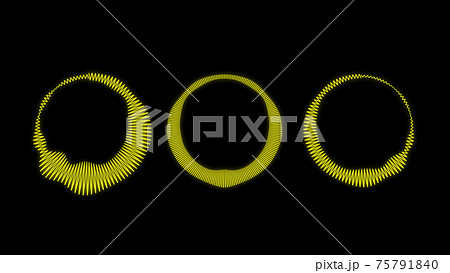 オーディオスペクトラム 円形 Cg 背景 壁紙のイラスト素材