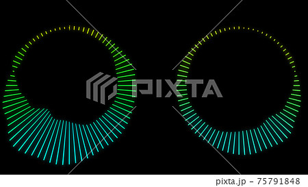 オーディオスペクトラム 円形 Cg 背景 壁紙のイラスト素材
