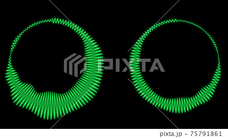 オーディオスペクトラム 円形 Cg 背景 壁紙のイラスト素材