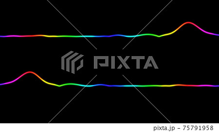 オーディオスペクトラム　線　ライン　CG　背景　壁紙 75791958