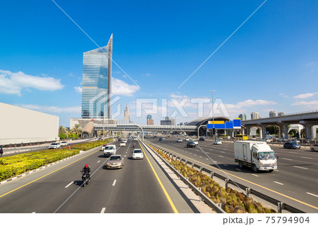 Modern highway in Dubai 75794904