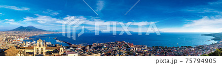 Napoli and mount Vesuvius in Italy Napoli and mount Vesuvius in Italy 75794905