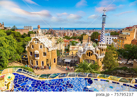 Park Guell in Barcelona, Spain Park Guell in Barcelona, Spain 75795237