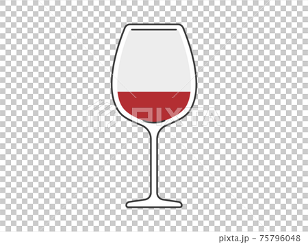 Illustration of red wine in a wine glass - Stock Illustration [75796048] -  PIXTA