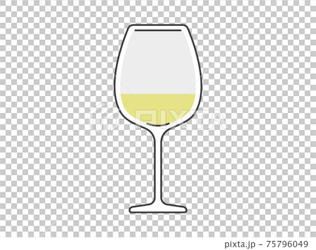 Illustration of white wine in a wine glass - Stock Illustration ...