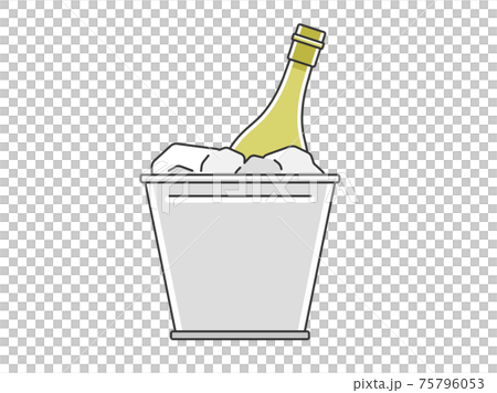 ワインクーラーで冷やすワインのイラスト 75796053