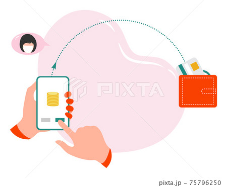 Vector Online banking Mobile money transfer People 75796250