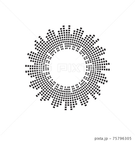 Abstract equalizer music sound wave circle vector icon symbol. logo design, round line icon, circle item, elements background, illustration 75796305