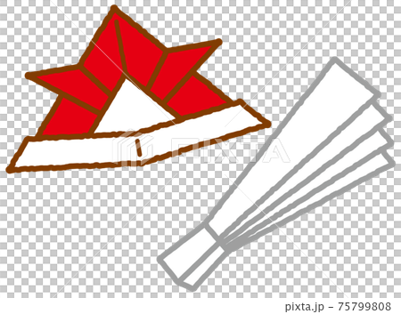 折り紙のカブトとハリセン 75799808