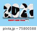 牛柄年賀01 75800388